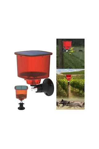 Ayt Powermaster Pm-26955 Mikrofonlu Sesli Hayvan Kovucu Alarm Cihazı Solar Güneş Enerjili Panelli Vahşi Hayvan Kovacağı
