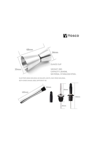 6 Parça Kokteyl Seti 750ml Avantajlı Shaker Paketi