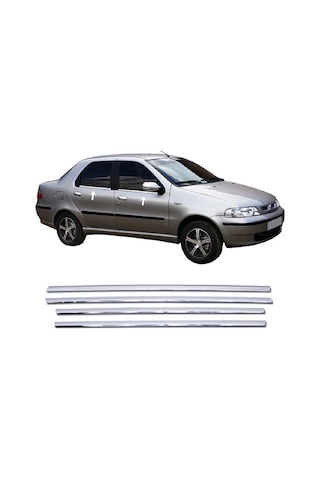Fiat Albea Krom Cam Çıtası 4 Kapı P.çelik 2002-2012 Arası