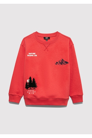 Mavi - Nature Roams On Baskılı Turuncu Sweatshirt 6s10148-71079 Turuncu
