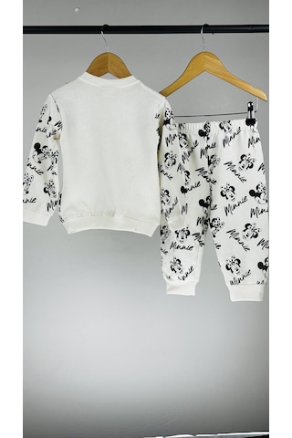 Kız Bebek 2 Li Günlük Pamuklu Takım Alt Üst Günlük Şık Set 6 24 A Beyaz