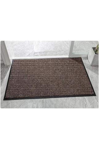 Kahverengi Çamur Kazıyıcı Sıyırıcı Kapı Önü Paspası 60x90