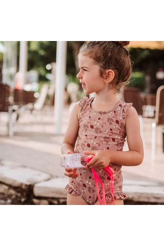 Nuuroo Ariel Fırfırllı Uv Korumalı Kız Mayo Etnik Nu277 Çok Renkli