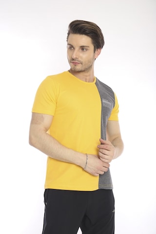Escetic Erkek Spor, Abd Pike Interlok 1. Kalite Kumaş Sarı Slimfit Bisikl