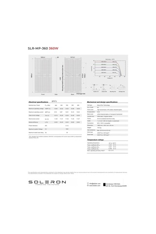 Soleron 360w Mono Güneş Paneli