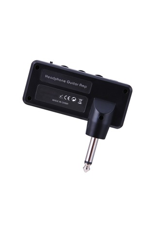 Geeksen Elektrik Gitar Kulaklık Amfisi Amfi 1/4 İnç Fiş 3.5mm Kulaklık Jakı Ve Aux Girişi Distoon Etkisi Dah Siyah