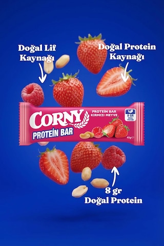 Corny Protein Bar Kırmızı Meyve 45gr X 12 Adet