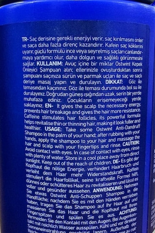 Ostwint Kepek Önleyici Erkek Şampuan 1000 Ml
