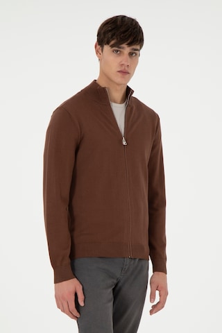 U.s. Polo Assn. Erkek Kahverengi Hırka Triko 50298268-vr029 Kahverengi