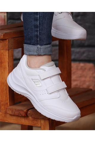 M.p. 232-1307 Zn Beyaz Cırtlı Sneaker Ayakkabı-beyaz Beyaz