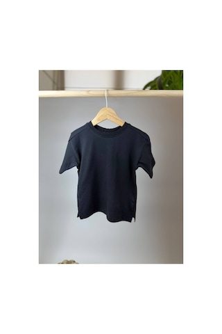 Poala Kids Oversize Basic Tshirt Siyah
