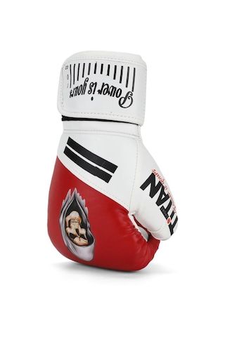 Titan Sport Kırmızı Beyaz Hayalet Kurukafa Desenli Boks Eldiveni 2'li Set Çok Renkli