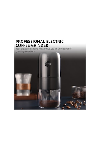 Wezone Portatif Elektrikli Kahve Değirmeni, Seramik Öğün, Kalınlık Ayarlanabilir, Şeffaf Kavanoz, Type-c Şarjlı, Akıllı Direnç Algılama, Tamamen Yıkanabilir, Beyaz Beyaz