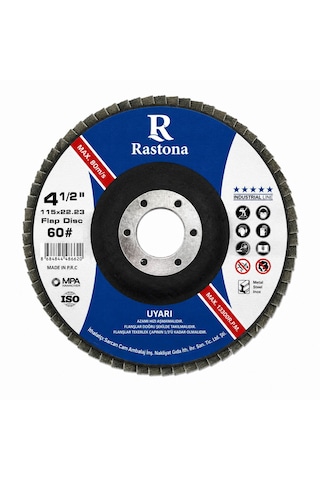 Rastona Flap Disk Zımpara 115x22.23mm 60 10 Adet Rastona Flap Disk Zımpara 115x22.23mm 60 10 Adet