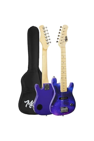 Midex Ceg-30pu 4-6 Yaş Çocuklar İçin Amfili Full 1/4 30 İnç Elektro Gitar Seti Mor