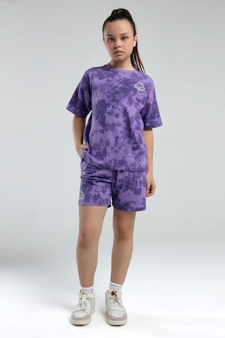 Kappa 362415 Kız Çocuk Tie-dye Şort Bermuda Pijama Takım Lila