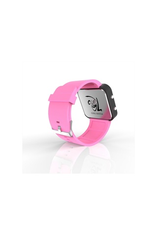 Cool Watch Saat - Siyah Led Kasa - Pembe Kayış Unisex
