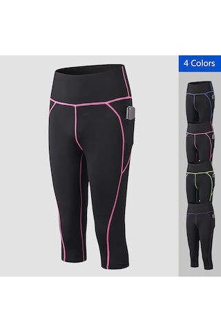 Reedark Yüksek Bel Cep Detaylı Hızlı Kuruyan Kadın Yoga Taytı - Esnek Ve Rahat Mavi