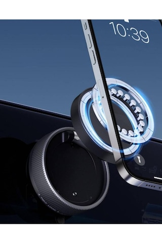 Alfalink K10b Siyah Vacum Katlanır Araç Telefon Tutucu - Ayna-cam Magsafe