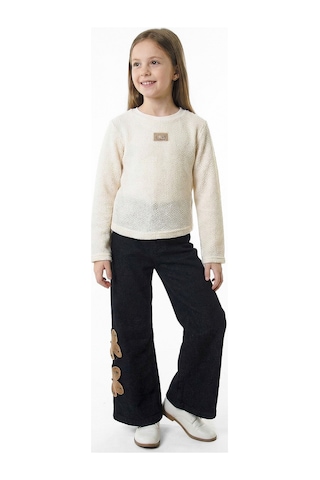 Xo Kids Kız Çocuk Folarlı 3lu Alt Üst Takım 7-14 Yaş 3907-4907 Bej
