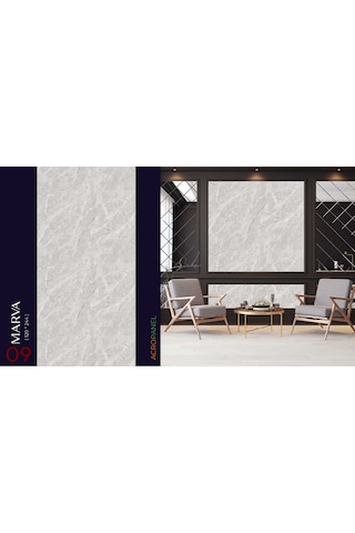 Mermer Görünümlü Pvc Duvar Paneli 120 X 244 Cm Marva