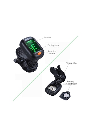 Akort Aleti Gitar Tuner - Aroma At101 Digital Chromotic