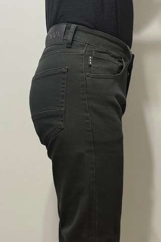 Hacker Denim Hacker Dmctekstil Erkek Haki Yeşil Y 1100 Yüksek Bel Rahat Kesim Boru Paça Jean Pantolon
