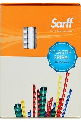 18Mm.Beyaz Delux Plastik Spiral Kutu 100Adet