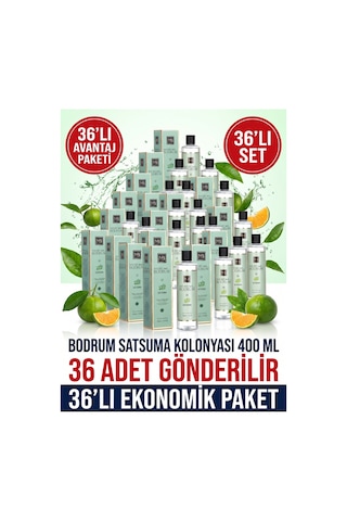 Satsuma Narenciye Kolonyası 400 Ml Dökmeli 36'lı Paket 80 Aile Ve Ofis Toptan Set