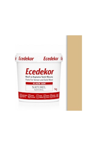 Naturel Ecedekor Ahşap Dolgu Macunu Kova 1000gr 1 KG Naturel Ecedekor Ahşap Dolgu Macunu Kova 1000gr 1 KG