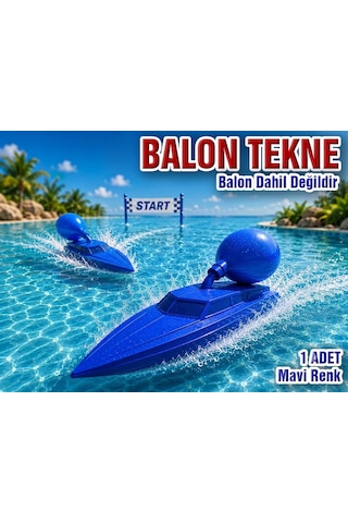 Balon Tekne, Motorsuz, Suda Giden Tekne, 3d Mavi