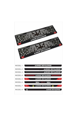 Kişiye Özel Araç Plakalık Takımı Plaka Altlığı Çerçevesi 2 Adet 3253