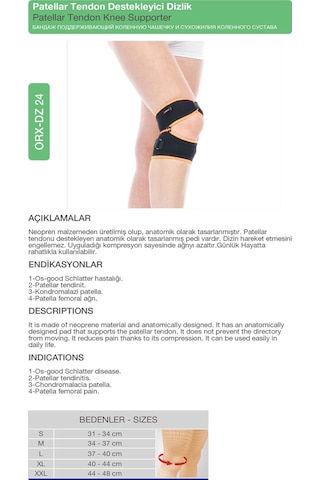 Neopren Patellar Tendon Dizlik Orx -dz24 2XL