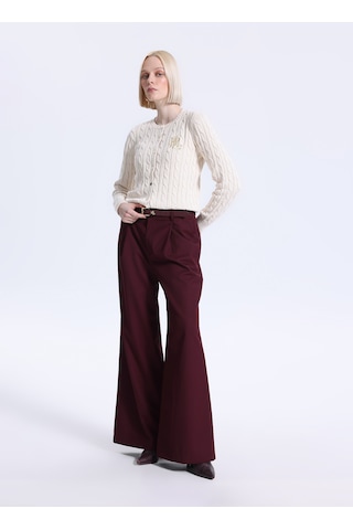 Lauren Ralph Lauren Kırmızı Kadın Yün Karışımlı Pantolon 200p03483