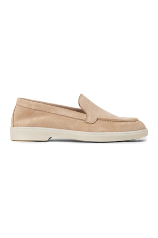 Deery Kadın Hakiki Süet Bej Loafer Ayakkabı - 02039zbejc01