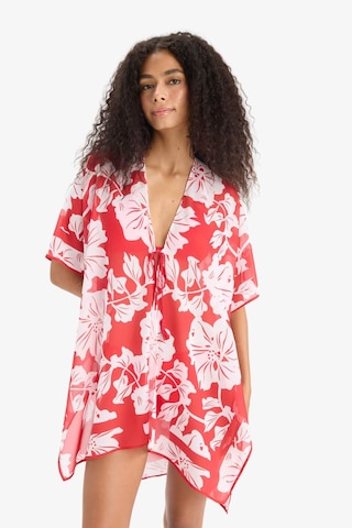 DeFacto Regular Fit Tropikal Desenli Şifon Plaj Kimono-Fall in Love E8221AX25SPRD117