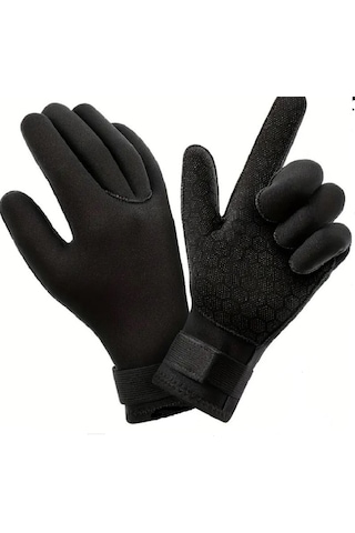 Argos 3mm Neopren Dalış -surf-yelken Eldivenleri Siyah