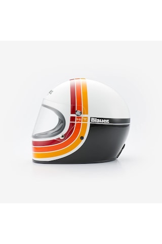 Blauer 80s Kapalı Motosiklet Kaskı Beyaz
