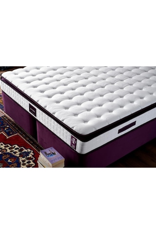 Nironyatak Niron Purple 90X190 Tek Kişilik Pedli Yatak Full Ortopedik Yaylı