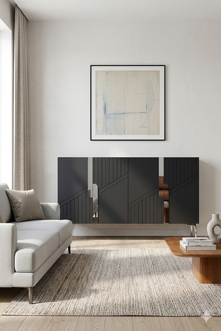 Ka1228as Evva Konsol Ve Tv Sehpası Antrasit-silver 120cm