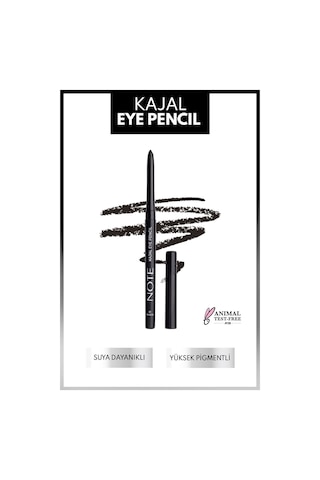Note Cosmetique Kajal Eye Pencil Waterproof Asansörlü Suya Dayanıklı Göz Kalemi - 01 Black - Siyah