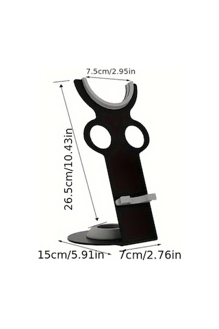 Motion003 Kırıcı Gerektirmeyen Siyah Metal Saç Kurutma Makinesi Tutucu Siyah Tuvalet Düzenleme İçin Duvara Monte Depolama Rafı Modern Güvenli Montaj Braketi Siyah