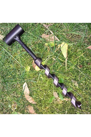 Kamp Ayısı Delme Çapı 20 Mm - Çantalı Bushcraft İsveç El Burgusu Siyah