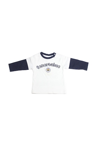 Fenerium Bebek Fenerbahçe Uzun Kol Beyaz Sweatshirt Beyaz