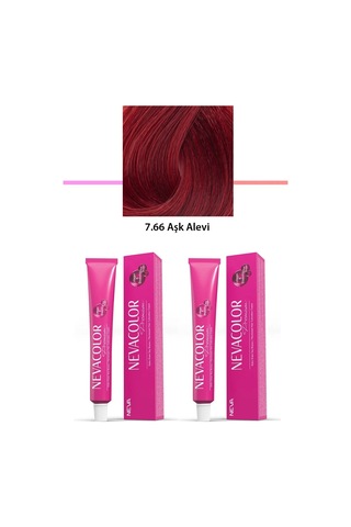 2 Li Set Premium 7.66 Aşk Alevi - Kalıcı Krem Saç Boyası 2 X 50 G Tüp