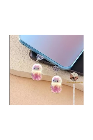 Aleylife 2d Telefon Charm Apple Uyumlu iOS Toz Koruması Denizanası