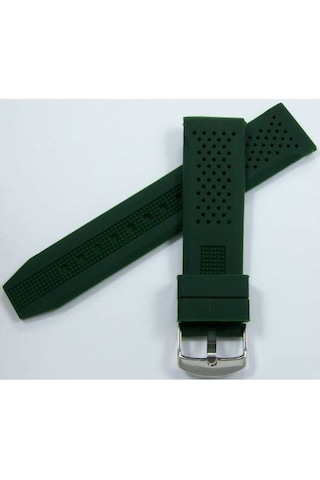 Lacost Model Saat Kordonu Haki Yeşil 24Mm Silikon Kordon
