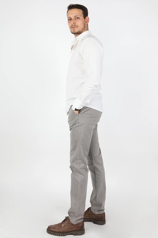 Erkek Fleto Cep Gabardin Pantolon Gri