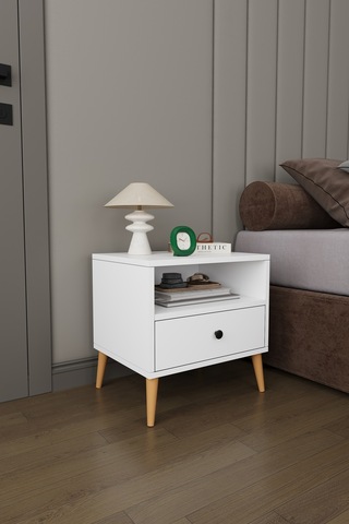 Modern Çekmeceli Komodin Şifonyer %100 Mdf Çok Amaçlı Organizer Kmd02 Beyaz