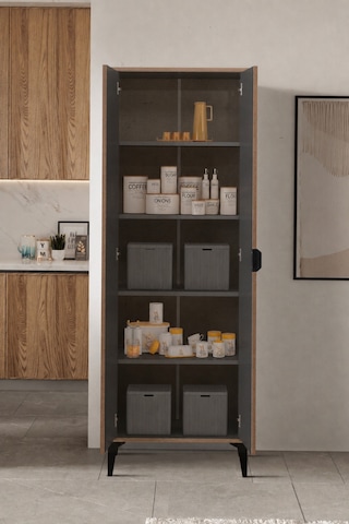 Arden 2 Kapaklı Çok Amaçlı Mutfak/kiler Dolabı 65x190x37 Cm Gri